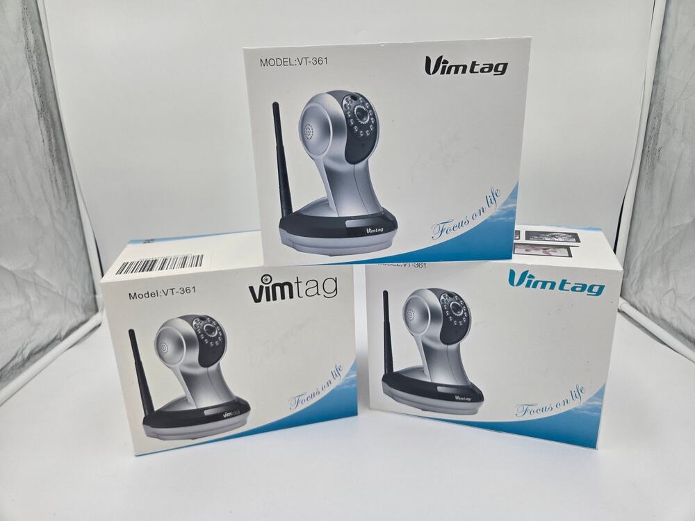 3 Vimtag VT-361 720p HD Wireless IP Security Cameras Pan Tilt
